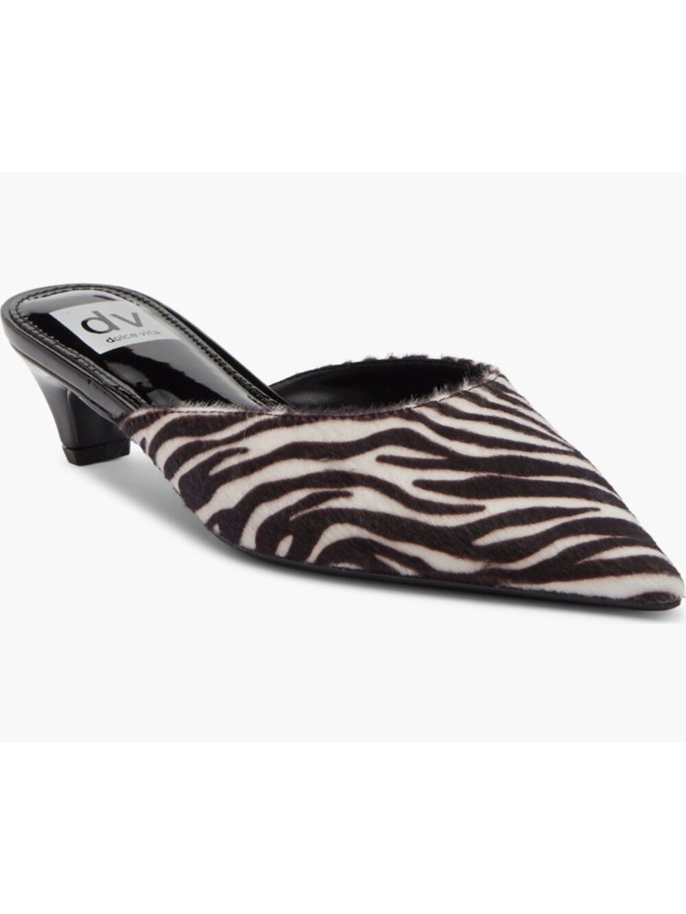 DV BY DOLCE VITA pointed toe zebra mule slide size 9